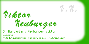 viktor neuburger business card